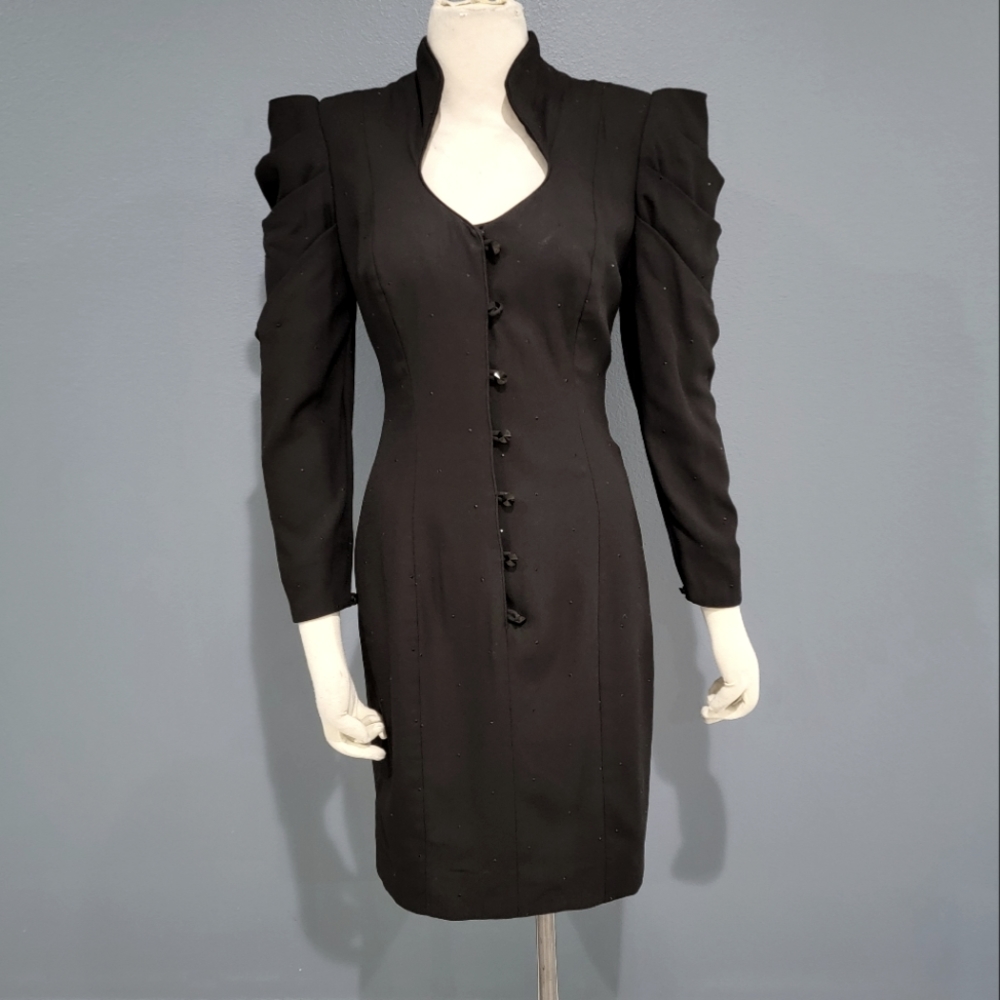 Vtg Patricia Rhodes silk blend dress 4